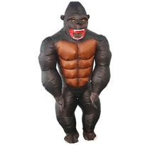 Halloween New Gorilla Inflatable Costume School Event Stage Performance King Kong Props Costume Cosplay Children (120-150cm)
