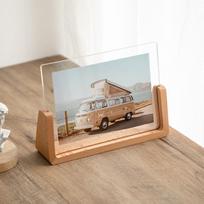 Medinis stalinis nuotraukų rėmelis 8 col./10 col./A4 dydžio nuotraukų laikiklis Šiaurietiškas nuotraukų rėmelis Biuro dekoras 8 inch-Beech A