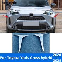 Accessories For Toyota Yaris Cross hybrid -  2024 2025 Chrome Front Fog Lamp Light Eyebrow Foglight Molding Trim
