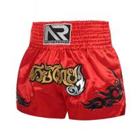 Boxing Shorts Anti-friction High Elasticity Breathable Muay Thai Cord Design Kickboxing Shorts for Men M raudona