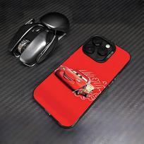 L-Žaibo ES M-Makvyno telefono dėklas IPhone17 Air 16 15 14 Plus 13 12 11 Pro 7 8 XS Max XR Sidabrinis Juodas Bamperio dėklas iPhone 12