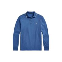 Polo Ralph Lauren Solid Color Logo Embroidered Polo Collar Long Sleeve Polo Shirt Men tops Blue 710884588-007 L