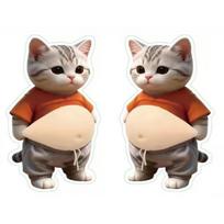 Kawaii Cute Shiba Inu Belly Pinching Fun Stickers 3D Stress-Relieving Pinch Dog Belly Stickers Children Swap Gift Cartoon Sticker