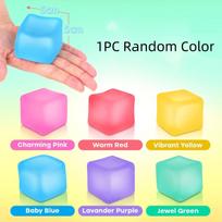 Cube Stress Squishy Fidget Toys For Relaxation High Density Gel Filled Fidgets For Classroom Sensory Calming Toys For Kids Adult