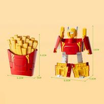 Mech Transform Model Toy Dual Form Transform Robot Toy Simulation Ice Cream Fries Burger Play House Children'S Surprise Gift