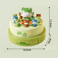 Children'S Fun Catapult Turntable Cartoon Net Fishing Bouncing Little Frog Concentration Interactive Training Puzzle Desktop Toy