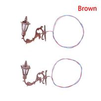 Antique 2Pc 112 Dollhouse Lamp Wall Light Diy Model Decor Toy Dollhouse Accessories Garden Yard Chandelier Sand Table Led Light