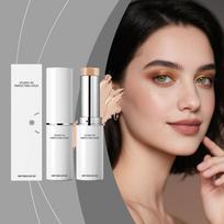 Ivory White Brightening And Concealing Foundation Stick Daily Moisturizing, Light And Thin Natural Makeup Effect Brightening Skin Foundation Stick 1pcs