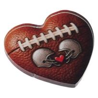 Compact Heart Football Inspiration Charm Pocket Affirmation Card Meaningful Present For player fan Inspirational Gift 1
