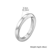 Viking Rune Symbol Mobius Ring for Men,Silver Color Stainless Steel Twisted Ring,Simple Classic Jewelry Gift 7