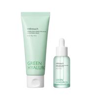 Milk Touch Hedera Helix Green Hyaluron 6-Sec Moisture Cream Tube 50g + Ampoule 30ml Set (+Cream 10g Bonus) - Deep Hydrating & Soothing Skincare Set