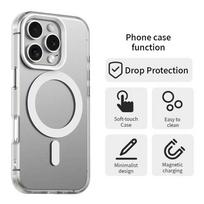 Magnetic Frosted Military Protection Case For For Iphone16E 1 14 13 12 11 16Pro Max Plus For  Camera Frame Hard Cover For iPhone 14 Pro
