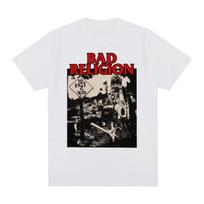 BAD RELIGION Vintažiniai marškinėliai Punk Rock Grupės Grafinis Spaudinys Harajuku Gatvės Stilius Medvilniniai Vyrams Moterims ES Dydžio Marškinėliai S įvairiaspalvis