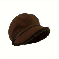 1pc Comfortable Winter Beret - A soft, warm, and windproof fisherman's hat with ear protection, stylish, simple, and versatile