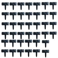 40 Pieces Plastic Garden Fence Stakes Durable Lawn Edging Clips for Securing Decorative Fencing and Outdoor Borders One Size juoda