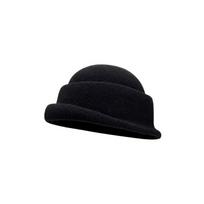 Versatile Woolen Rolled Edge Cap Beret Woolen Formal Hat British Top Hat  Masquerade Party juoda