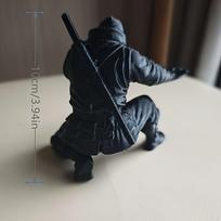 Japan Samurai Pen Holder Creative Anime Endure Stationary Pen Rack Plastic Desk Pencil Organizer Decoratıon Office Supplies Gift juoda