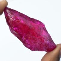 CERTIFIED Natural Pink Ruby Uncut Raw Rough 199.5 Ct Huge Size Loose Gemstone 76.4 mm approx. rožinė