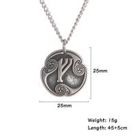 EUEAVAN Vintage Norse Rune Necklace Charm Letter Amulet Wicca Link Chain Viking Jewelry Stainless Steel Pendant Accessories Gift