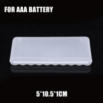 Plastic Transparent Battery Case for AAA AA 18650 10 Slot Large Capacity Case Batteries Portable Travel Storage Office Organizer 1pc