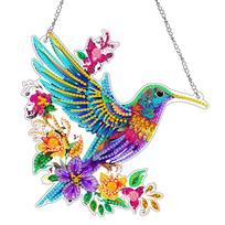 Acrylic Hummingbird Butterfly Dragonfly Diamond Painting Hanging Ornaments Kit Rhinestone Diamond Art Window Pendants for Adults