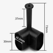 2 vnt. Sieninis/lubinis viršutinės jungės laikiklis Drabužių spintos spintelės Užuolaidų laikiklis 90 laipsnių kampiniai laikikliai Atraminės vamzdžių bėgelių laikikliai as features juoda