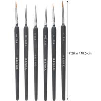 6Pcs Painting Brushes Line Drawing Pen Weasel Hair Long Handle Portable Paintbrush Watercolor Oil Paint Brush Painting