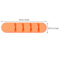 2Pcs Data Cable Organizer Self Adhesive Cord Clips for Desktop Cable Management Wire Holder USB Charging Cables Silicone Mount oranžinė