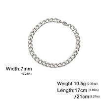 Lucktune Cuban Link Chain Bracelet Women's Stainless Steel 3-10 MM Width Punk Chain Bracelets Fashion Minimalist Jewelry Gifts 17cm