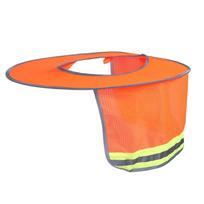 Sunsafe Breathable Hard Hat Orange Reflective Sun Shield Summer Large Brim Sun Visor Site oranžinė