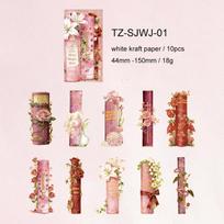 Book Spine Nicro Scenery Series Vintage Plant Flower Book Landscape Sticker Creative DIY Journal Material Collage Stationery