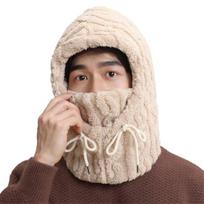 Fleece balaklava moterims Žieminė vientisa kepurės ir šaliko komplektas Vėjui atspari veido pagalvėlė slidinėjimui Šildantis kaklo šildytuvas šaltam orui chaki