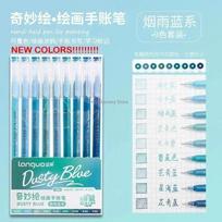 LANGUO 90/6 Colors Press Glitter Acrylic Painting Gel Pen 1.0mm Large Capacity Writing Pen Stationery Office School Supplies