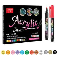 60 Colors Acrylic Paint Pens Markers Permanent Markers for Rock Painting Glass Ceramic Fabric Wood Metal Brush Tip Art Supplies