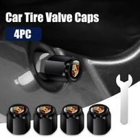 4 vnt./rinkinys Metaliniai automobilio ratų padangų vožtuvų oro kotelių dangteliai Porsche Panamera Macan Boxster Cayman Cayenne 911 718 Dekoratyviniai priedai
