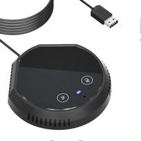 Desktop USB Conference Speakerphone Microphone 360 Omnidirectional Condenser Plug & Play PC Computer Mic Support BT Speaker Touch-Sensor Buttons  Func