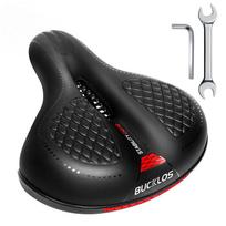 Bucklos Bicycle Saddle Thicken Mountain Bike Saddle Shock Absorption Road Bike Seat Cushion Breathable Racing Bicycle Seat