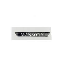 MANSORY Logotipas Automobilio Šoninis Sparnas Galinės Bagažinės Ženklelis Lipdukas Automobilio Interjero Apdailos Lipdukai Automobilio Stiliaus Aksesuaras white