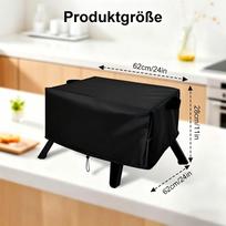 Cozze 90347 Pizza Oven Cover Waterproof Dustproof Heavy Duty Outdoor Patio Pizza Oven Protective Cover Only PS62x62x28cm juoda