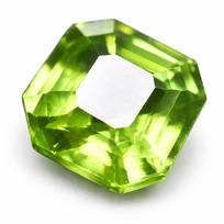 9.50 Ct NATURAL Square Shape Green Peridot CERTIFIED Rare Loose Gemstones 12.01 mm žalia