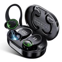 TWS Bluetooth 5.3 Earhook Ausinės Sportinės ausinės LED ausinės Belaidės ausinės Triukšmo mažinimo mikrofonas 48H HiFi Muzikos laikas juoda