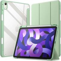 Case for iPad Air 5-4 (10.9 Inches 2022-2020 5th-4th Generation) with Pencil Holder, Slim Transparent Back Case Stand A[1837]