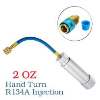 Oil&Dye Injector R134A 2 OZ Hand Turn Pump Olier Injection Car Auto A/C Adapter