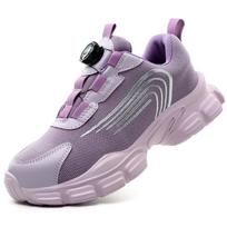 Rotating Button New Safety Shoes Women Anti-Smash Anti-Puncture Work Shoes Fashion Female Sport Shoes Security Protective Boots 36