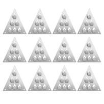 12 Pcs Surface Mount Impaler for Acoustic Panels Triangle Push on Mounting Hardware with Screws 6-Prong Angled Acoustic Insulation Impaling Clips 12pcs