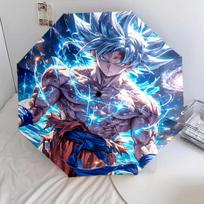 Goku Dragon Ball raštas, automatiškai susiskleidžiantis skėtis, nešiojamas ir sulankstomas dizainas, 8 šonkauliai, kalėdinė ar gimtadienio dovana. įvairiaspalvis