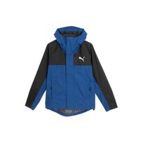 Puma Men's Blue Black Color Block Hooded Windbreaker Jacket With White Logo Outdoor Sportswear 683477-09 XL