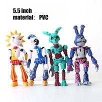 Fnaf 4 vnt./rinkinys Five Nights At Freddy'S Veiksmo figūrėlės Sąnarių judinamos figūrėlės Žaislas PVC Kolekcinės lėlės Žaislai Vaikams Suaugusiems Vaikų gimtadienio dovana