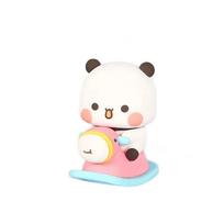Cute /Cute Kawaii Bubu Dudu Panda Bear Figure Cartoon Exciting Bear Miniatures Collectible Animal Toy Doll Ornament Home Derocation