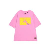 Levis SS22 Giraffe Pattern Printed Crew Neck Pullover T-Shirt Unisex Tops Pink A10050004 XL